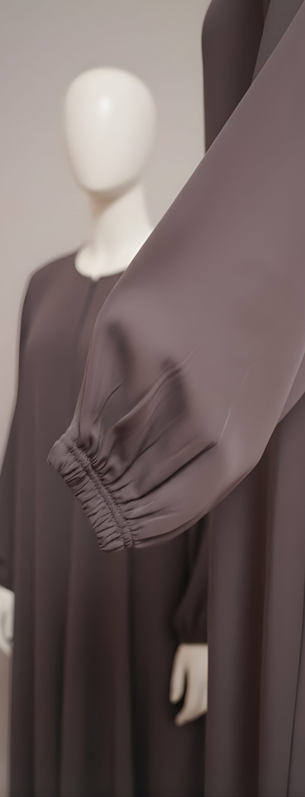 Charcoal Grey Minimalist Abaya - Elegant Everyday Dress - Image 4