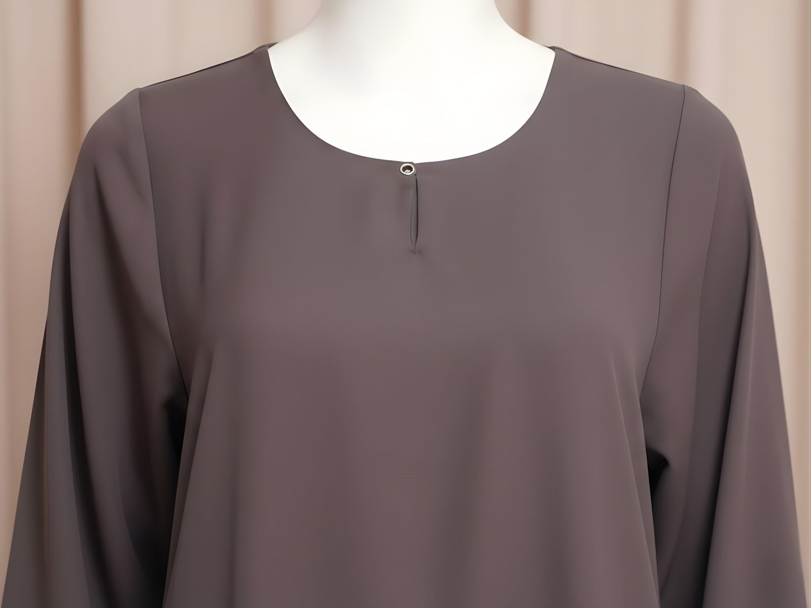 Charcoal Grey Minimalist Abaya - Elegant Everyday Dress - Image 5