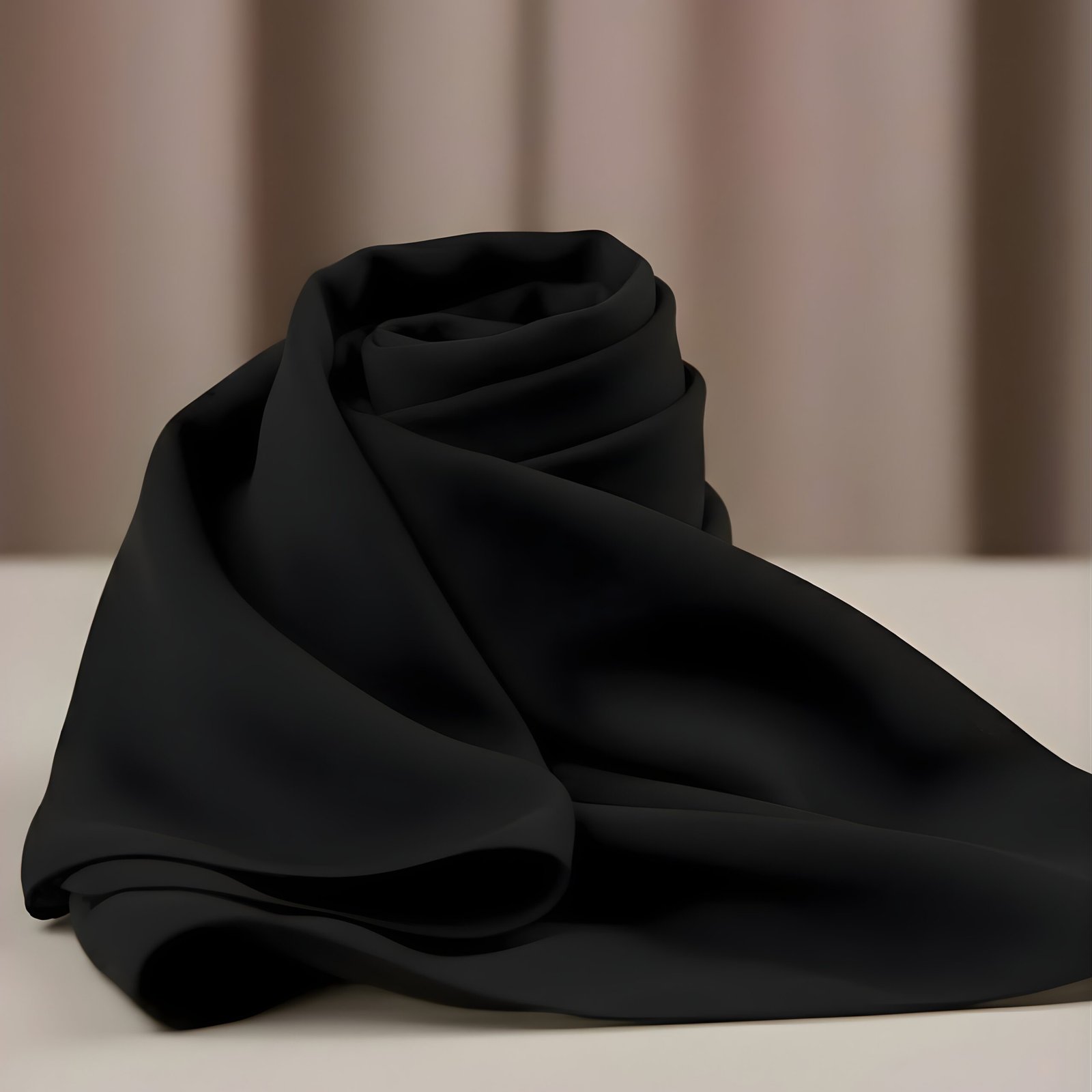 Premium Midnight Black Embroidered Abaya – Hand-Beaded Bow Motif Edition - Image 7