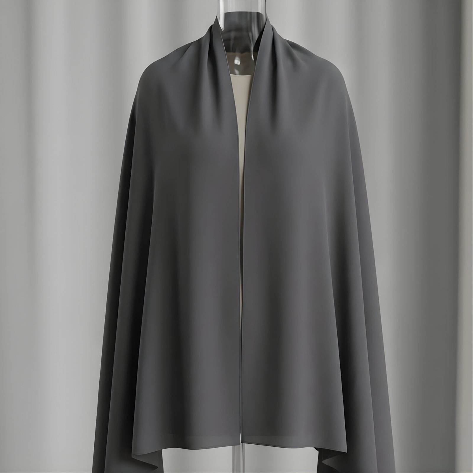 Elegant Mocha Brown Open-Front Abaya with Leaf Embroidery - Image 6