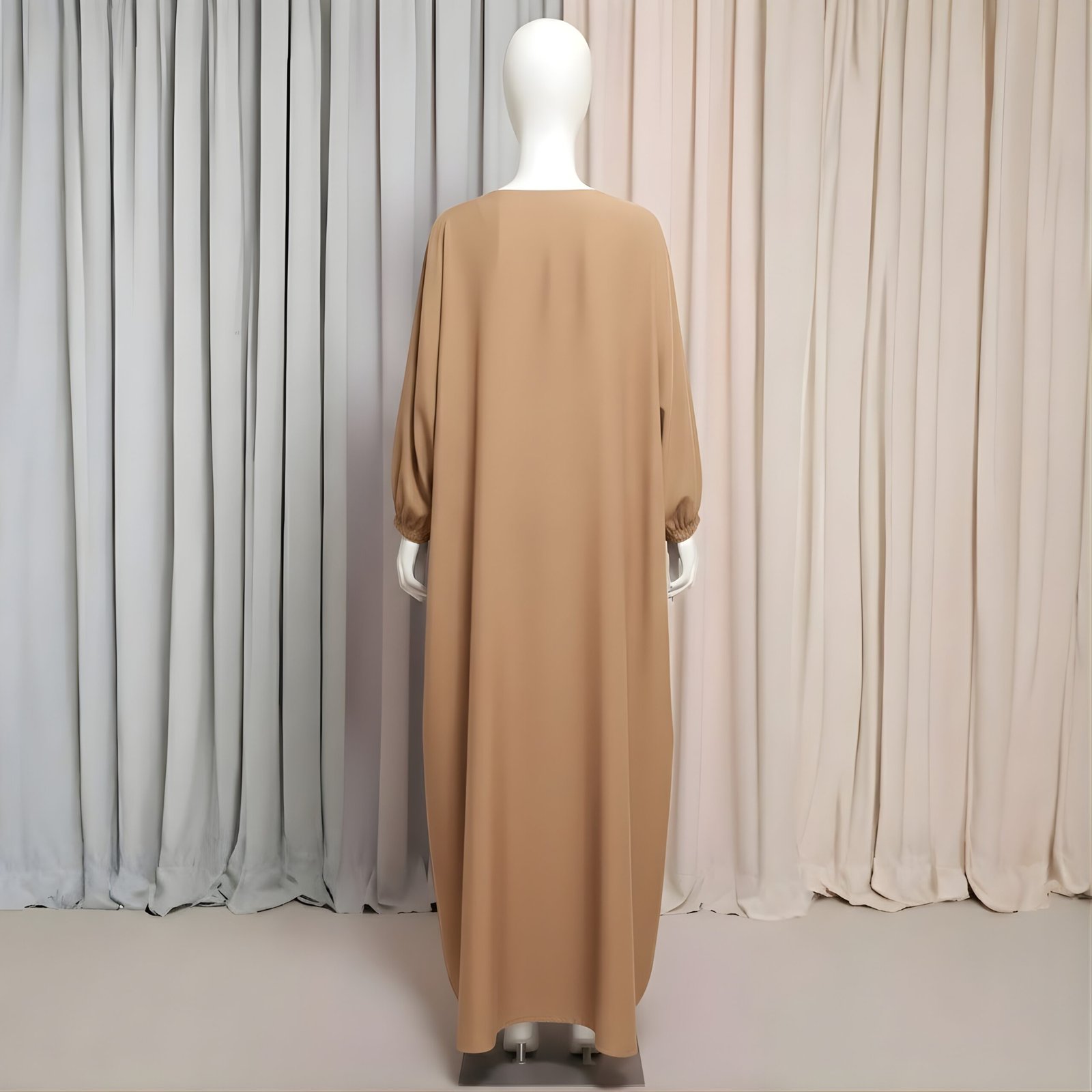 Soft Breathable Camel Maxi Dress - Effortless Summer Style - Image 3