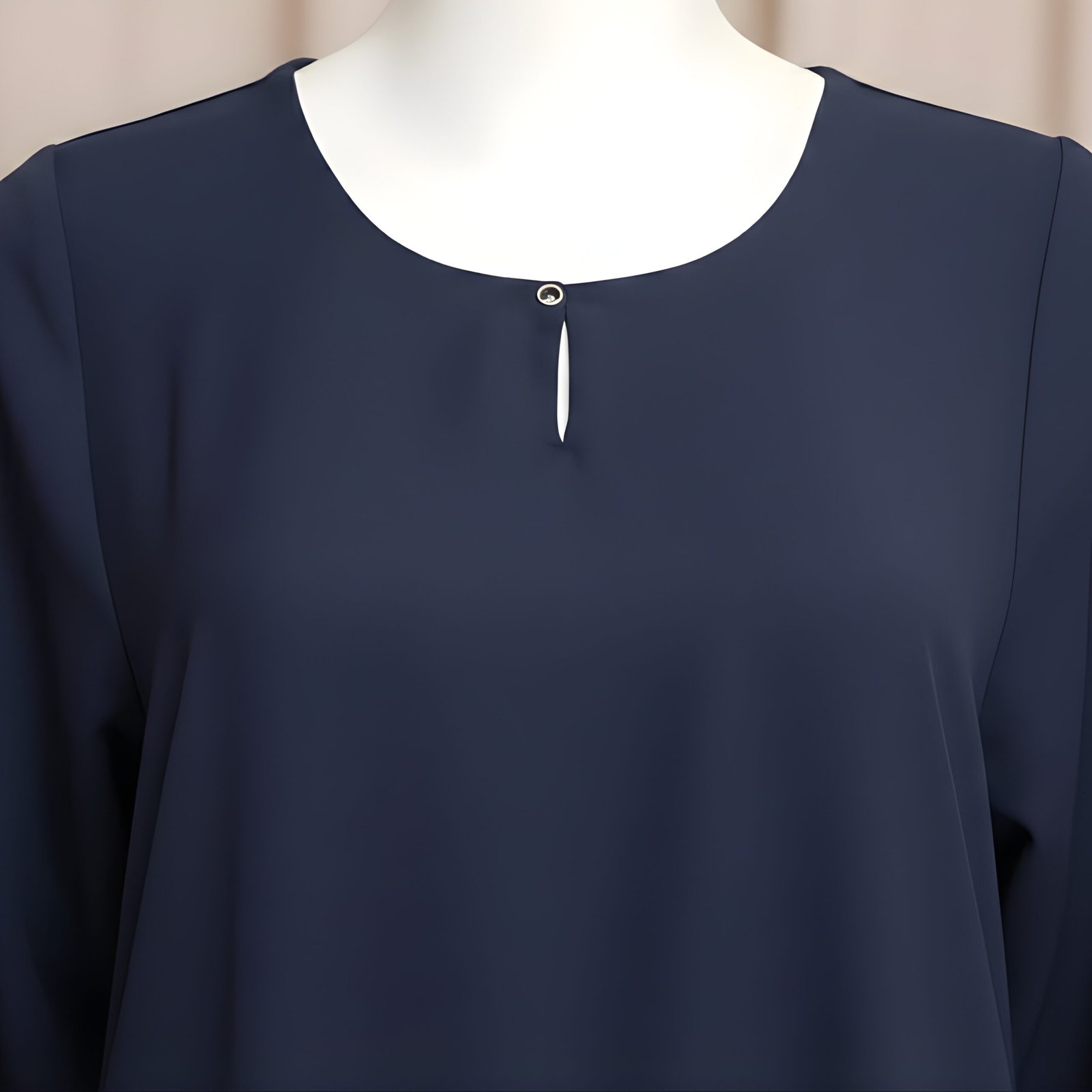 Midnight Navy Abaya - Modern Minimalist Design - Image 5