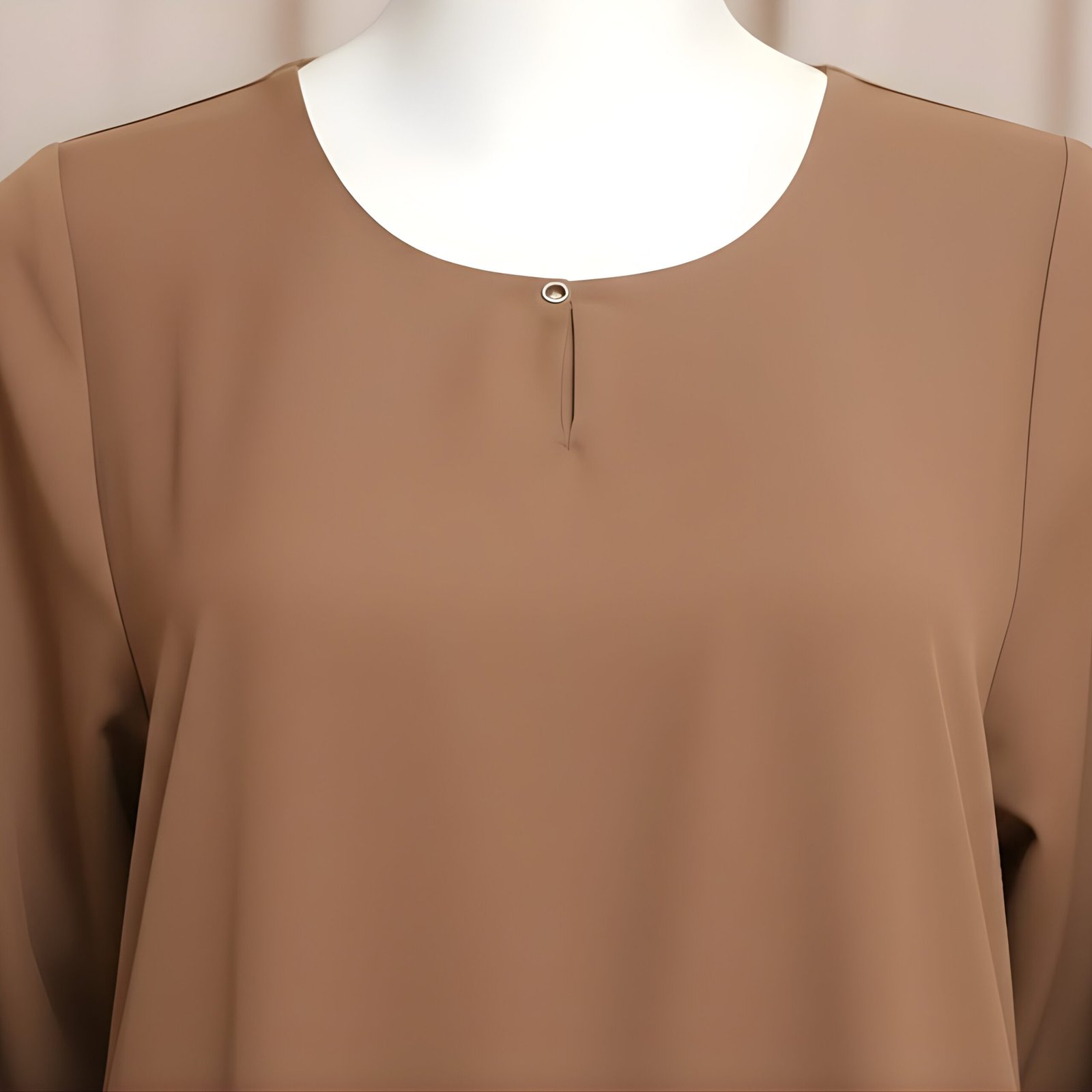 Soft Breathable Camel Maxi Dress - Effortless Summer Style - Image 5