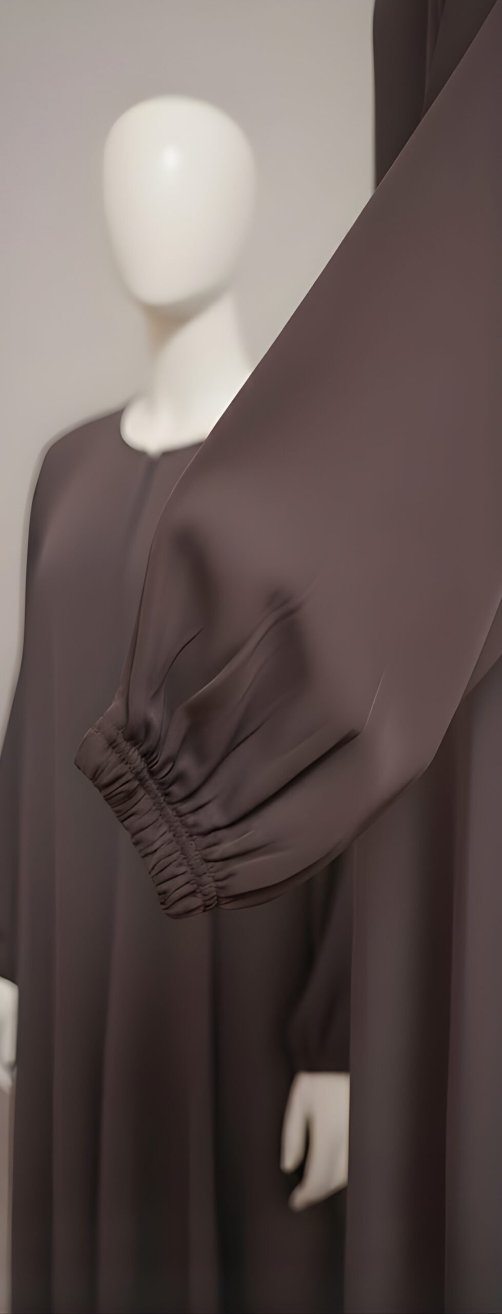 Sophisticated Dark Brown Long Dress - Premium Soft Fabric - Image 4