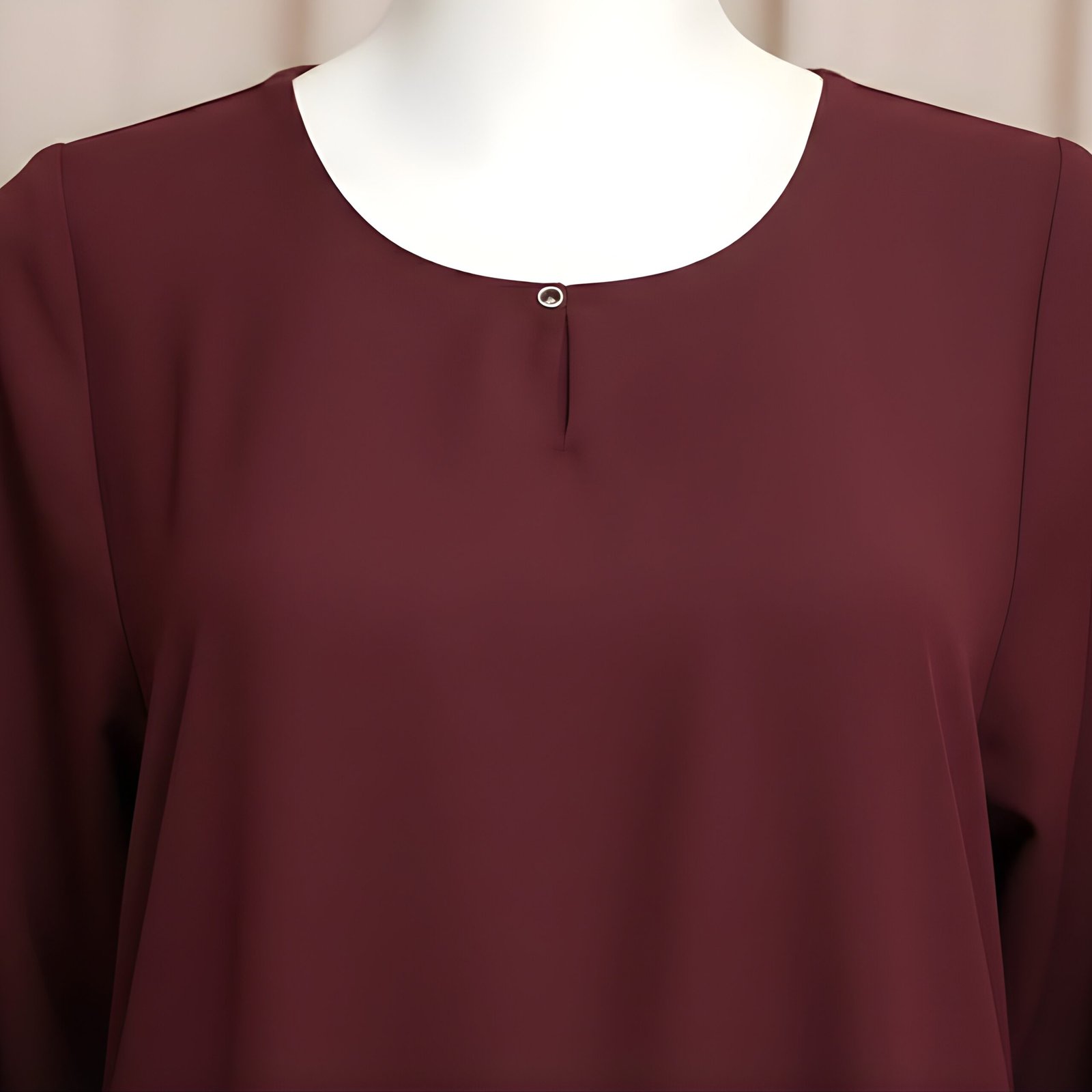Black Maroon Grace Abaya - Minimalist Modest Wear - Image 5