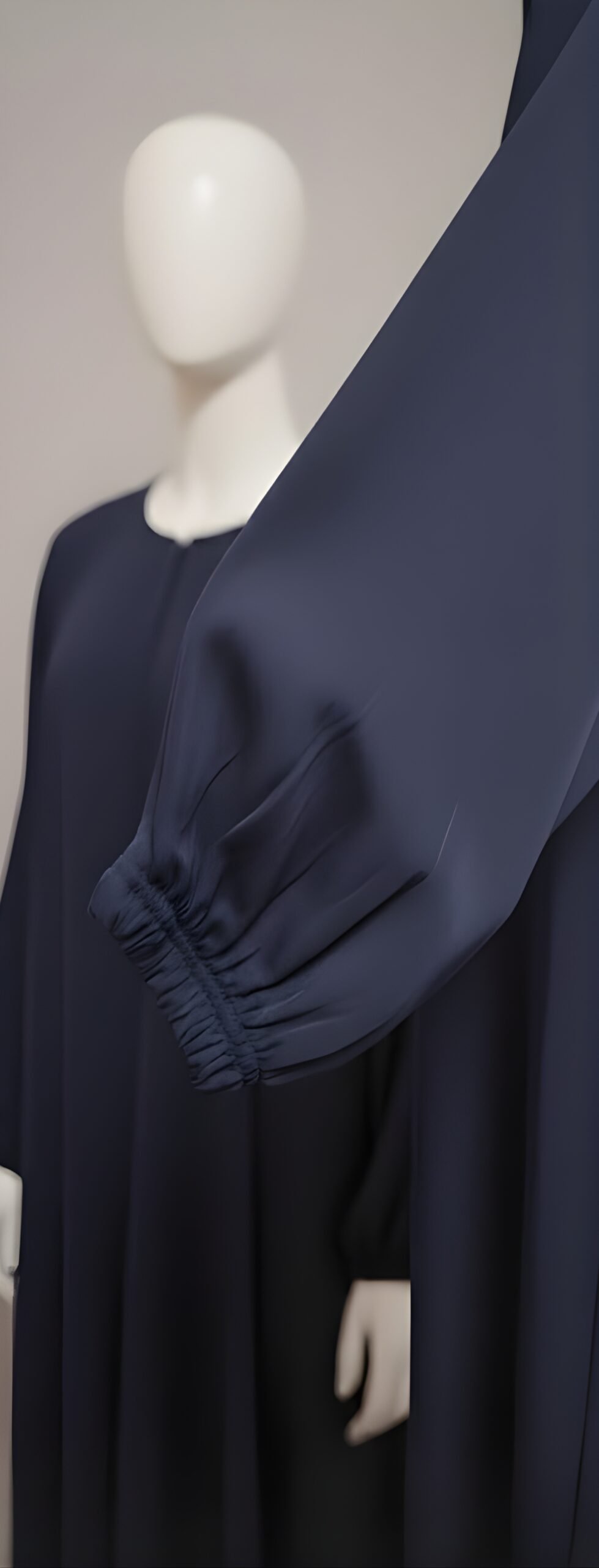 Midnight Navy Abaya - Modern Minimalist Design - Image 4